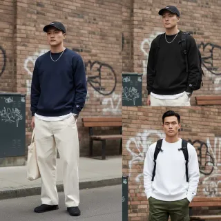 【Champion】官方直營 男女款-買一送一 小C素面內刷毛長袖大學T重磅9.0 OZ-多色(美規大學T/保暖大尺碼)