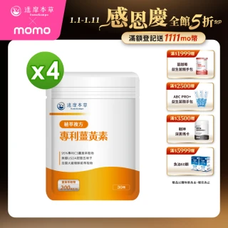 【達摩本草】古印度專利薑黃素複方 4入組(1入30顆）（共120顆)