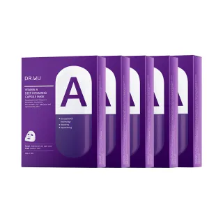 【DR.WU 達爾膚】維他命A保濕修復膠囊面膜4片(5入組 共20片)