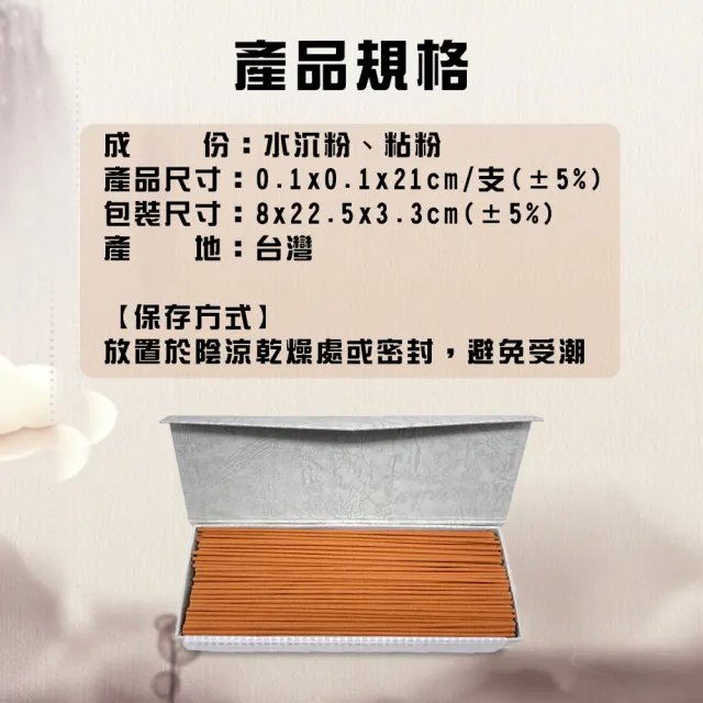 【金德恩】七寸禮佛水沉臥香(打坐香 禪修香 拜拜 香品 好香 供香 靜坐香 臥香 七寸香 臥香 沉香)