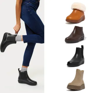 【FitFlop】經典羊毛/簡約皮革/時尚粗跟/短靴/絨面厚底/短靴裸靴-女(多款)