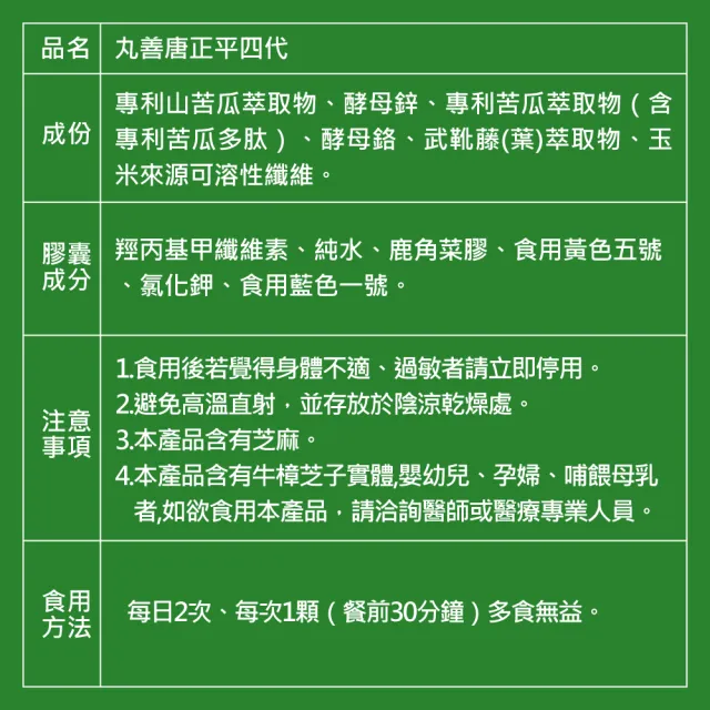 【jojome】唐正平60顆一盒(高含量苦瓜胜肽膠囊)