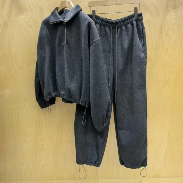【SeasonsBikini】正韓製舒適厚款拉鍊抽繩上衣/縮口長褲-KK102(正韓運動套裝冬天套裝)