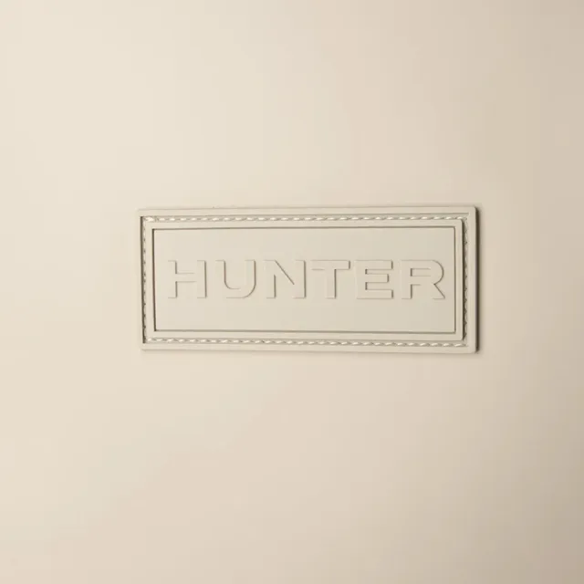 【HUNTER】官方旗艦館_上方開扣橡膠塗層皮革後背包(米灰色)