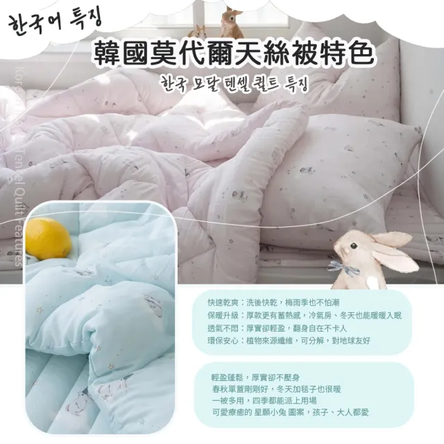 【Sleep Peacefully 寢室安居】韓國Songhwa 100%天絲莫代爾蓬鬆四季水洗被150x205CM(韓國棉被.韓國被)