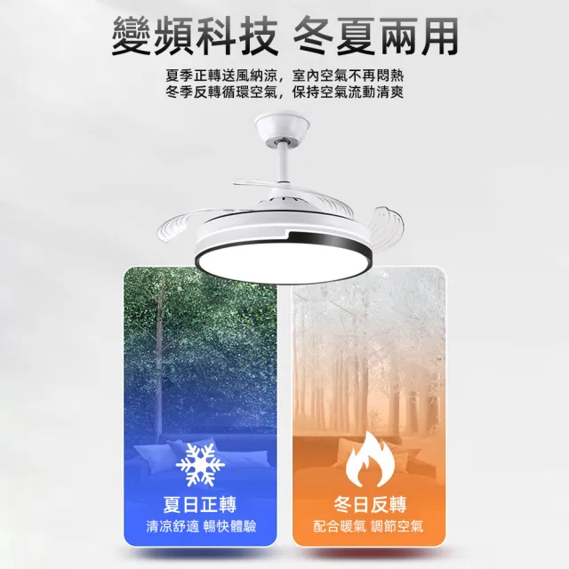 【XINGMU 興沐】電風扇 吸頂燈 變頻隱形靜音大風力LED風扇燈(智慧控制/六檔風速調節/雙頻設計)