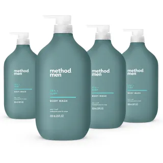 【method 美則】男仕潔膚露系列828mlX4入(海洋衝浪 極地冰川 沐浴乳)