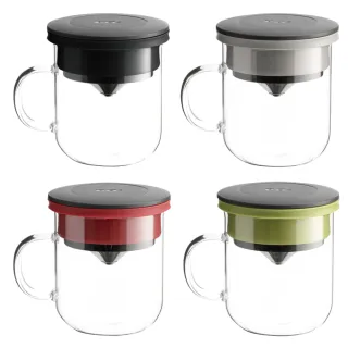 【PO:】研磨過濾咖啡玻璃杯350ml 3.0(多色可選)