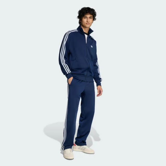 【adidas 愛迪達】FIREBIRD 運動外套(KD8313 男款ORIGINALS經典休閒寬鬆夾克 藍色)