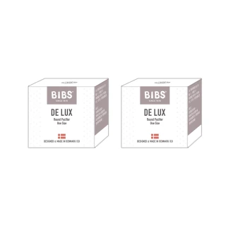 【BIBS】De Lux 圓形矽膠安撫奶嘴-2入優惠組(丹麥奶嘴 總代理公司貨)