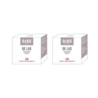 【BIBS】De Lux 圓形矽膠安撫奶嘴-2入優惠組(丹麥奶嘴 總代理公司貨)