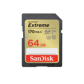 【SanDisk】Extreme SDXC UHS-I記憶卡64GB(公司貨)