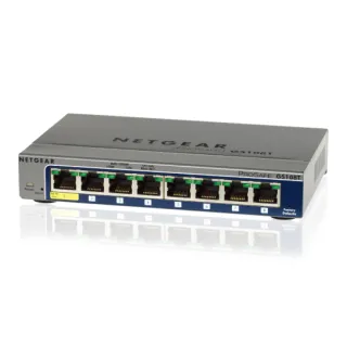 【NETGEAR】8埠 Gigabit 智能網管 金屬殼 網路交換器(GS108T)
