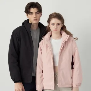 【pierre cardin 皮爾卡登】網路獨家 男女款 防潑水鋪棉保暖連帽外套(多色任選)