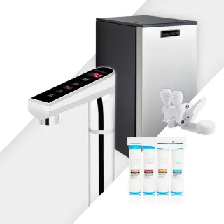 【藍海淨水】BO-7008 316不鏽鋼冷熱觸控式廚下型飲水機（星際銀）+ BO-8111 高效能除鉛抑垢淨水器