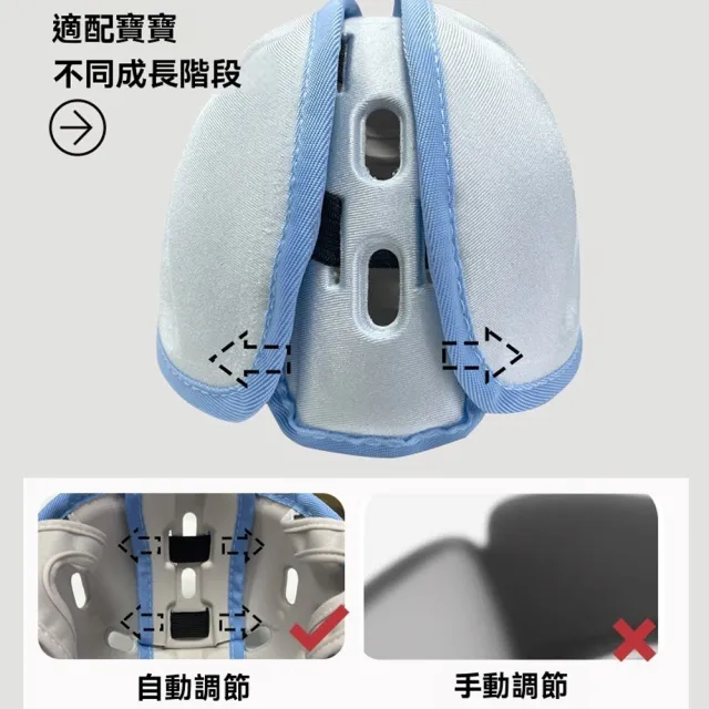 【aiebao】嬰兒童學步防摔帽 寶寶學走路防撞帽 防摔神器 安全護頭 四季可用 交換禮物