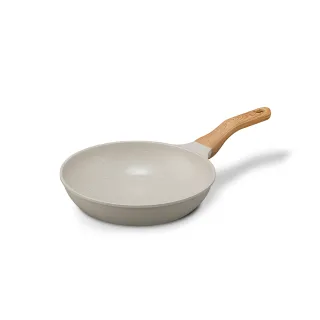 【IRIS】NACHUKARU雲岩陶瓷平底鍋24cm NTL-F24(IH瓦斯兩用 質感雙色 不沾鍋 炒鍋 煎鍋)