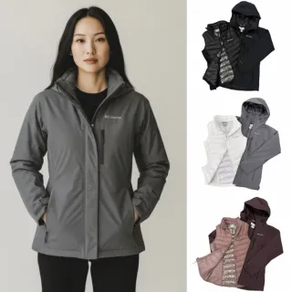 【Columbia 哥倫比亞】鋁點 保暖女外套 內 背心 三合一外套 兩件式 防水外套 防風外套  哥倫比亞(1685)