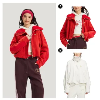 【adidas 愛迪達】運動外套 保暖人造毛皮 新年 NYR WARM JKT 女 A-KH2661 B-KH2662