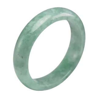 【漢石齋】天然翡翠A貨 手鐲玉鐲 飄花種 福 利 品(手圍18.2/ 版寬15.3mm)