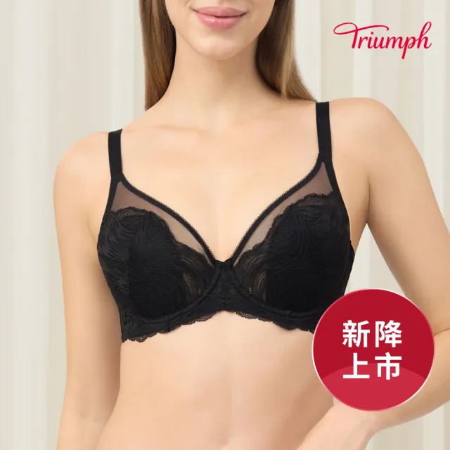 【Triumph 黛安芬】纖型機密系列 輕質鋼圈內衣 C-E(經典黑)