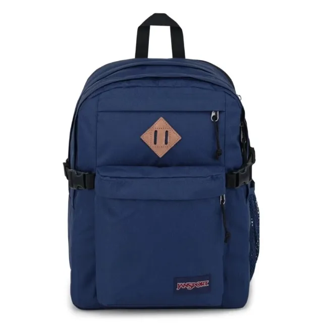 【JANSPORT】Main Campus 後背包 多收納隔層 S型肩帶 減輕壓力 海軍藍(JS0A4QUL003)