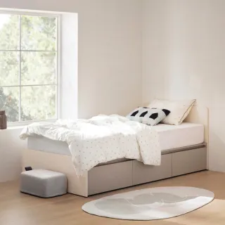 【iloom 怡倫家居】New TIEDE 收納床架 低床尾(床架 單人床 單人床架 單人加大 112*203*80)