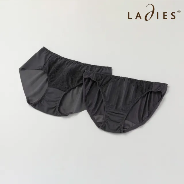 【Ladies 蕾黛絲】親膚好感挺素面 低腰內褲M-EL(深紫灰)
