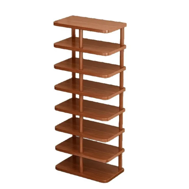 【Quality 聚家】簡易鞋櫃 實木鞋架 家用整理玄關架（48*24*80CM）(穩固承重 安裝簡單 佔地小)