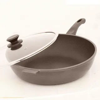 【UNICOOK優樂】樂廚深型平底鍋附蓋(32cm)