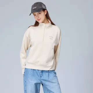 【NAUTICA】官方旗艦 女裝 質感輕柔高領長袖上衣(米色)