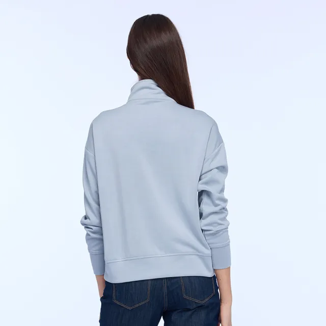 【NAUTICA】官方旗艦 女裝 質感輕柔高領長袖上衣(藍色)