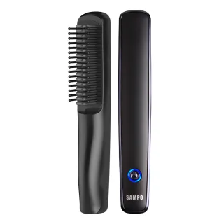 【SAMPO 聲寶】無線負離子直捲兩用造型器/直髮梳/電熱梳/離子梳(HC-Z2001L)