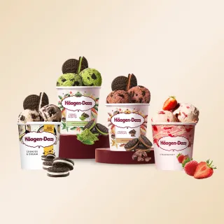 【哈根達斯_官方直營】人氣經典品脫4入組系列(熱賣口味 夏日果戀)