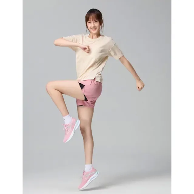 【MIZUNO 美津濃】短褲 女 運動褲 路跑 粉 J2TBC76264
