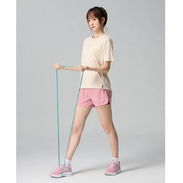 【MIZUNO 美津濃】短褲 女 運動褲 路跑 粉 J2TBC76264