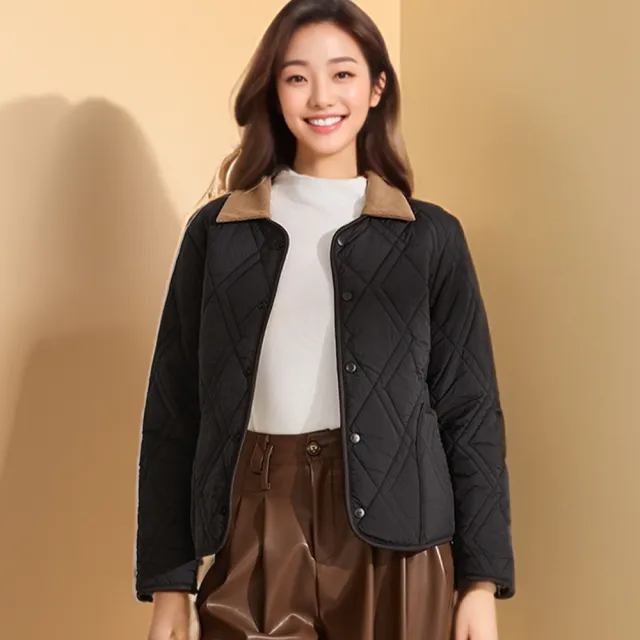 【LANNI 藍尼】現貨 英國經典羊毛衍縫蓄熱外套(女裝/女外套/休閒/百搭/日系/通勤)