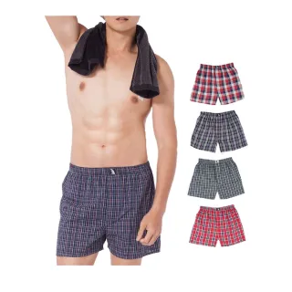 【LIGHT & DARK】買5送5-純棉-五片式褲襠開釦-型男平口褲(吸濕排汗/男內褲/四角男內褲/親膚/限量出清)