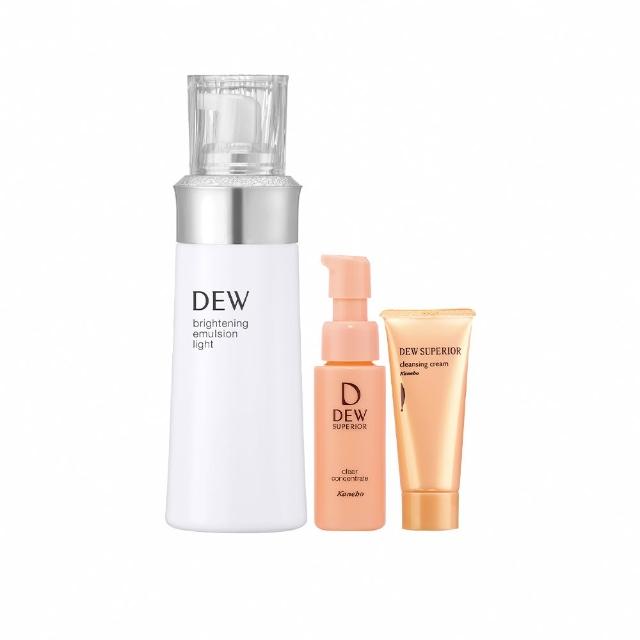 Kanebo佳麗寶 DEW淨潤白柔膚乳為日本專櫃公司貨，適用於臉部與眼部，100ml容量。此產品為乳液型別，適合各種肌膚，具有保濕與美白功效，儲存期限為5年，製造日期或有效期限請詳見產品包裝標示。