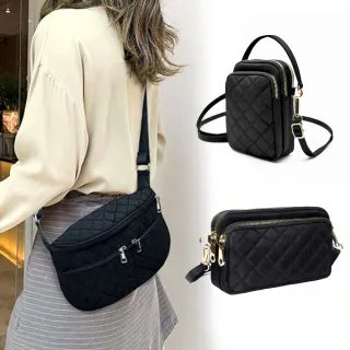 【吉豐洋行】任選2款 小香風菱格防潑水斜背包/肩側包/手機包/胸包/晚宴包組合(防水包 菱格迷必買)