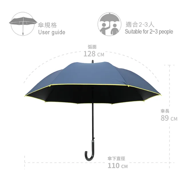 【雨之情】大顯威風自動直傘(超值買1+1 雨傘 長傘 長直傘 大傘)