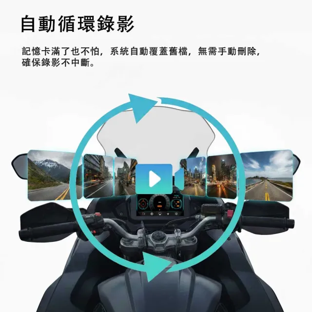 【Spedal 勢必得】CL876 CarPlay/AndroidAuto雙系統6.25吋機車行車記錄器(全機防水/前後雙錄/GPS定位導航)