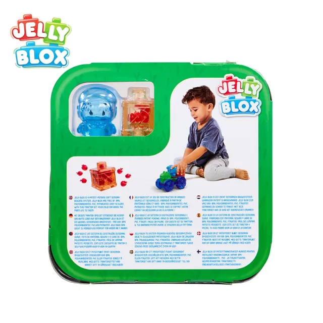 【Jelly Blox】果凍多感積木-拖拉機套組 親子良品(12顆)