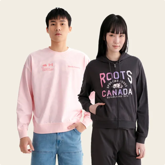 【Roots】男女款-精選Roots 經典海狸LOGO連帽外套或大學T或洋裝(多款可選)