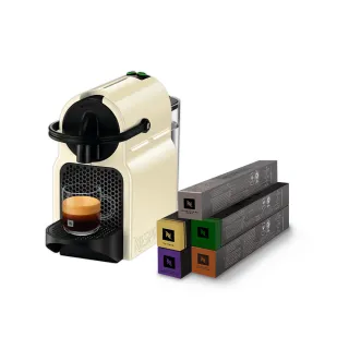 【Nespresso】膠囊咖啡機 Inissia _香草黃 奶茶色 送禮 入厝 全自動咖啡機(義式咖啡館50顆組)