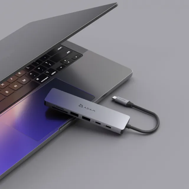 【ADAM 亞果元素】Hub SE07 USB-C 七合一多功能集線器(隨插即用)