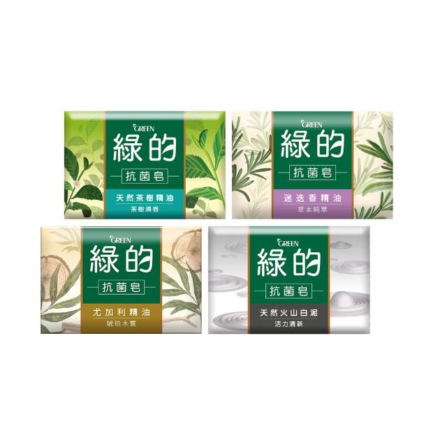 【Green 綠的】抗菌皂100gx3入(茶樹清香/活力清新/琥珀木質/草本純萃)