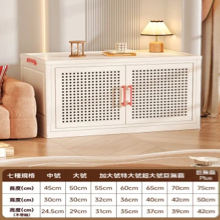 【達派屋】家用收納箱 55*32*31 兩層帶輪子 可折疊(儲物箱 衣服收納櫃 雙開門收納箱 玩具整理箱 預售12天)