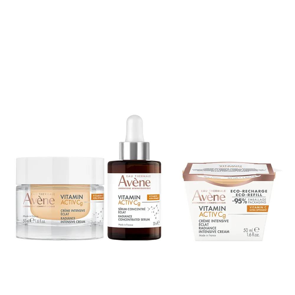 【Avene 雅漾官方直營】極光C亮白加倍組(極光精萃30ml+精華霜50ml)