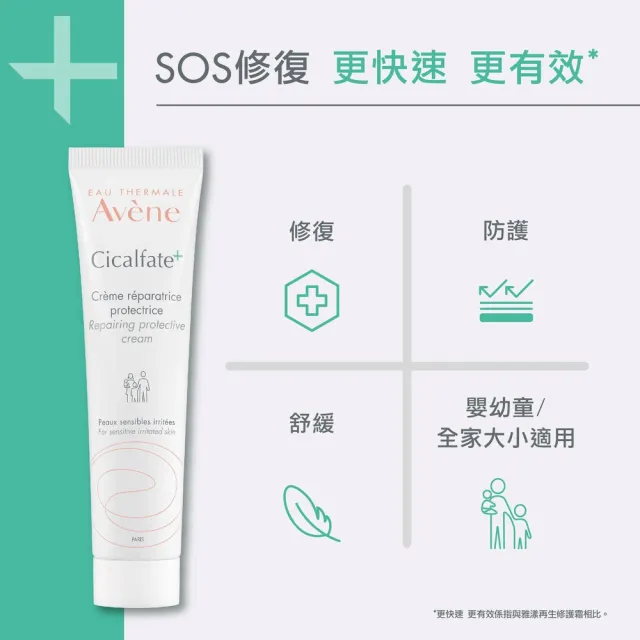 【Avene 雅漾官方直營】Cica修復霜40ml 2入組(萬用霜)